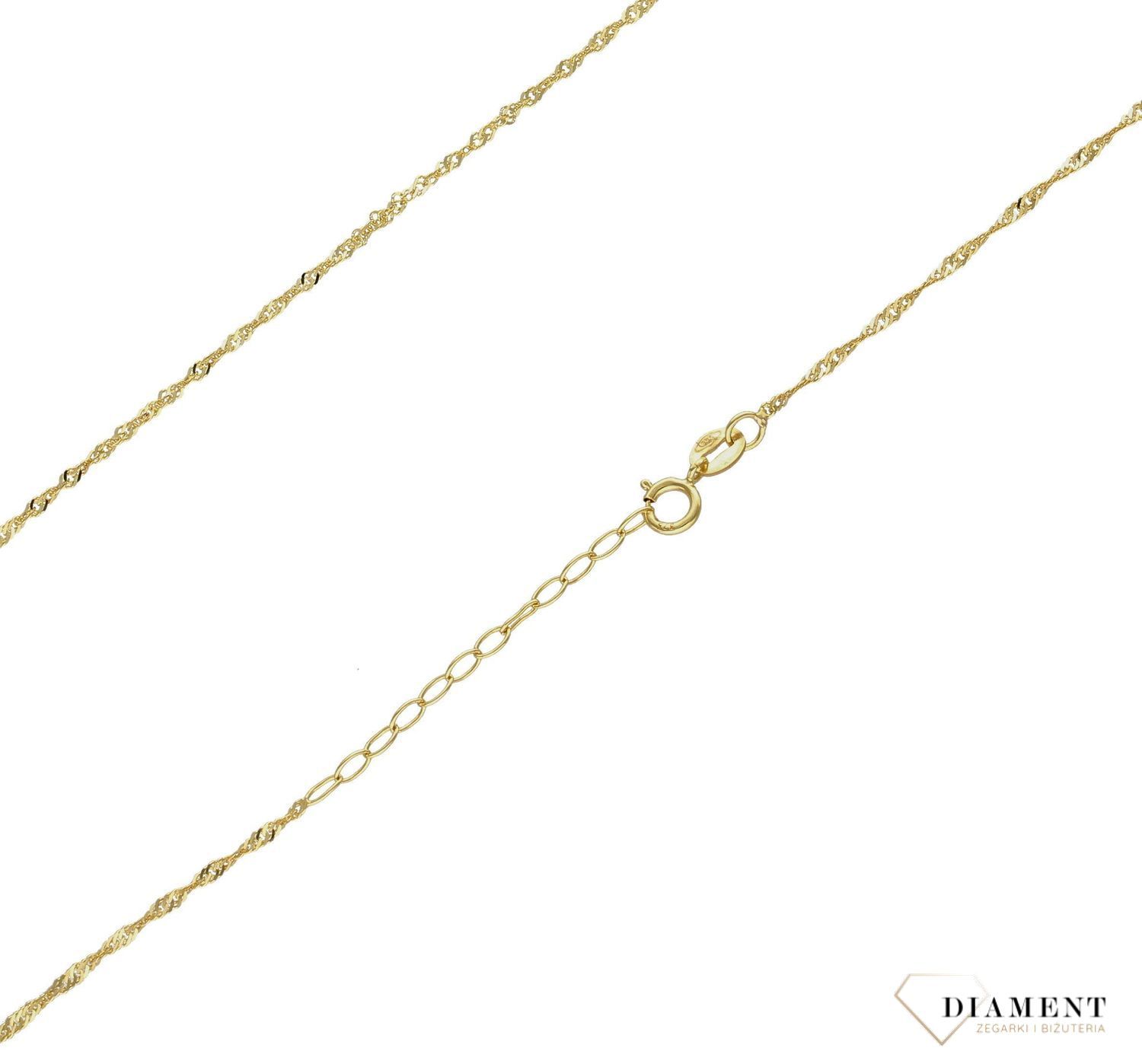 Złoty łańcuszek 333 pancerka 0,8mm DIA-LAN-7821-375 0,8mm. Łańcuszki to uniwersalne dodatki, które sprawdzają się na każdą okazję i dla kobiet w każdym wieku. Złoty łańcuszek jest uniwersalnym dodatkiem również dla mężczyzny.  (1).jpg